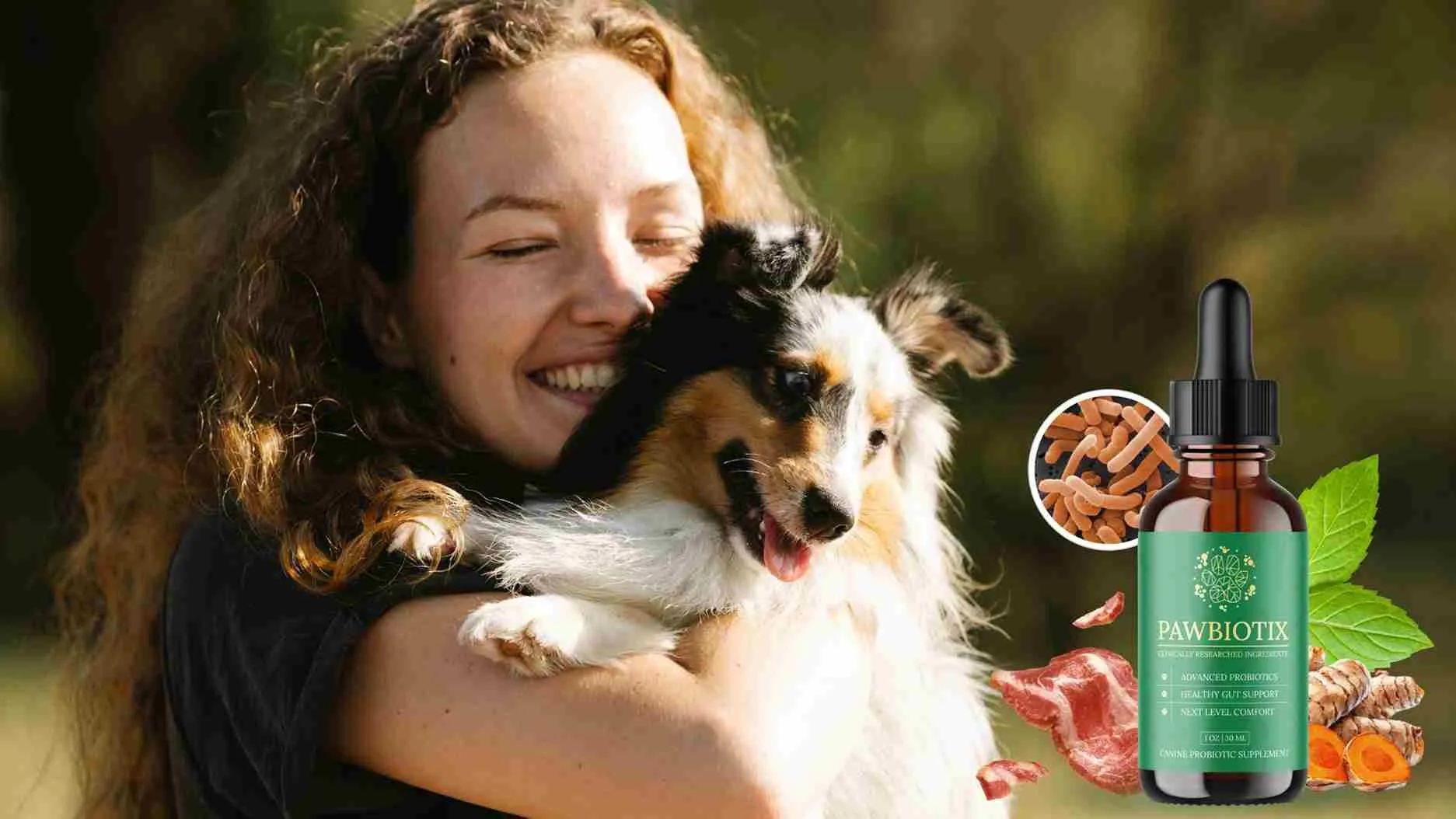 Happy dog with Pawbiotix: supports gut health & smooth digestion. Best canine probiotic supplement.